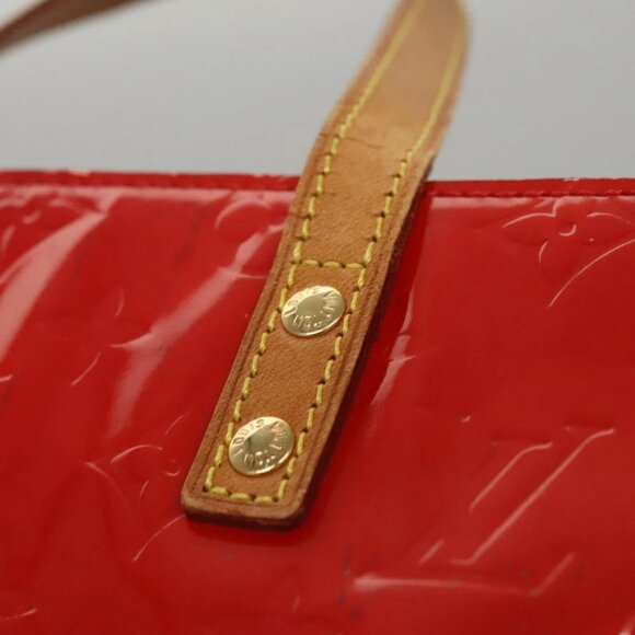 LOUIS VUITTON Monogram Vernis Reade MM Hand Bag Red Rouge - Picture 6 of 14